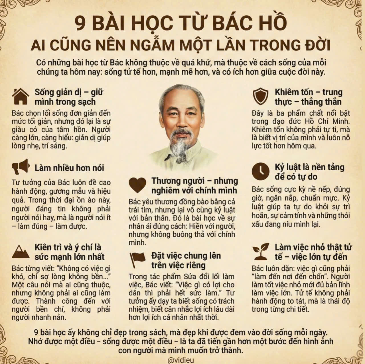 9 Bài học từ Bác Hồ